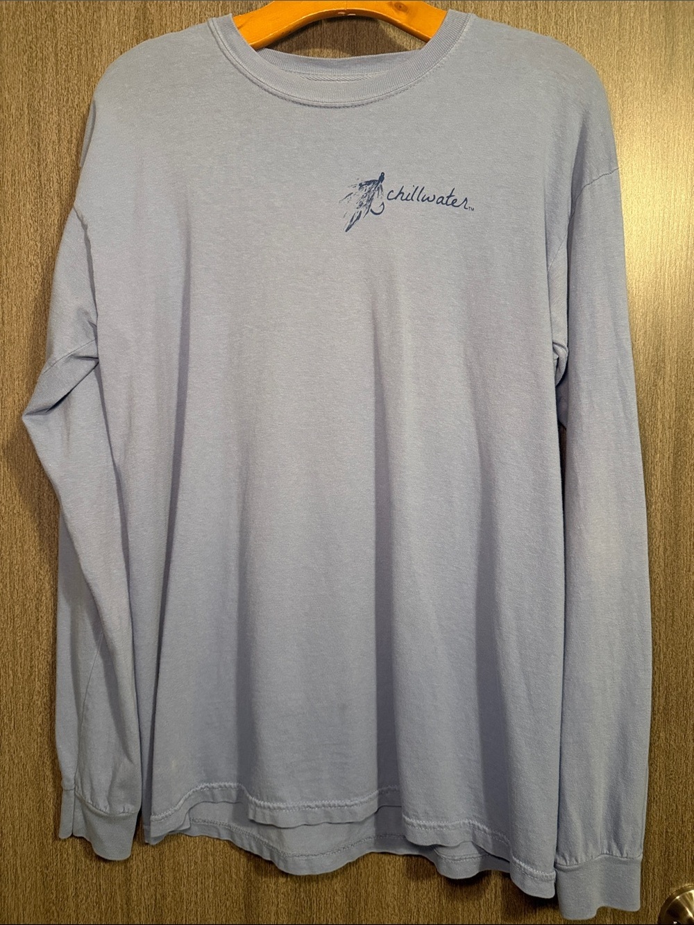Chillwater Apparel Fishing Outdoors Long Sleeve Graphic Tshirt Size Medium EUC